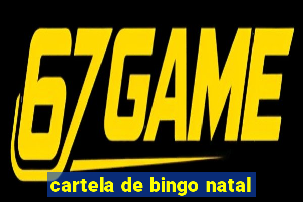 cartela de bingo natal